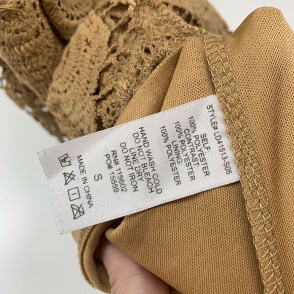 Callie Mac Lace Brown Sleeveless Dress Small - Picture 7 of 7